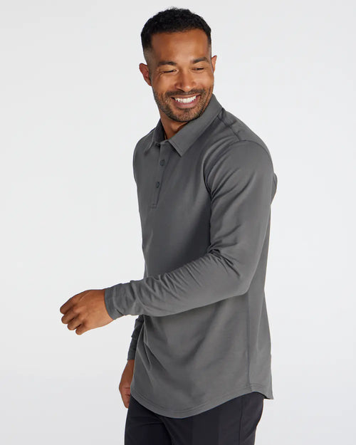 STRIDWOVE Drop-Cut Long Sleeve: LUX Polo