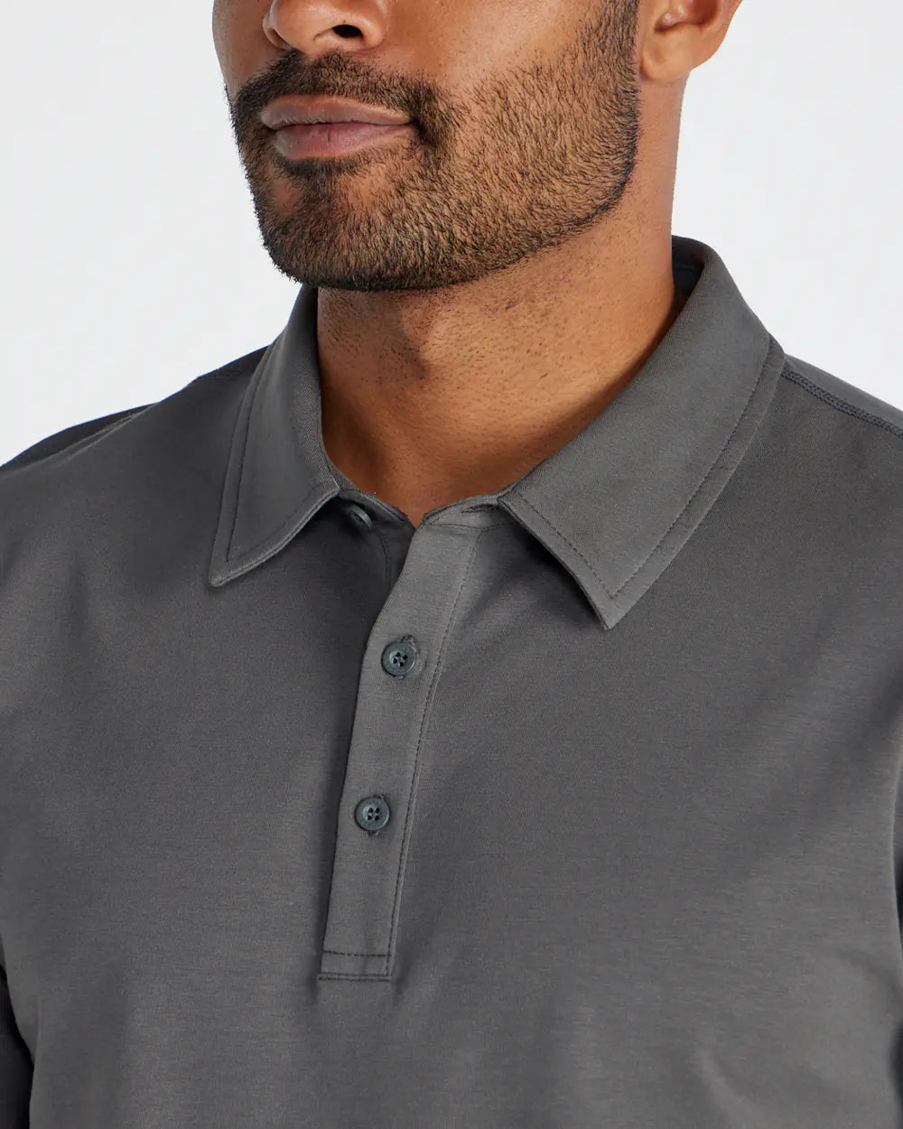 STRIDWOVE Drop-Cut Long Sleeve: LUX Polo
