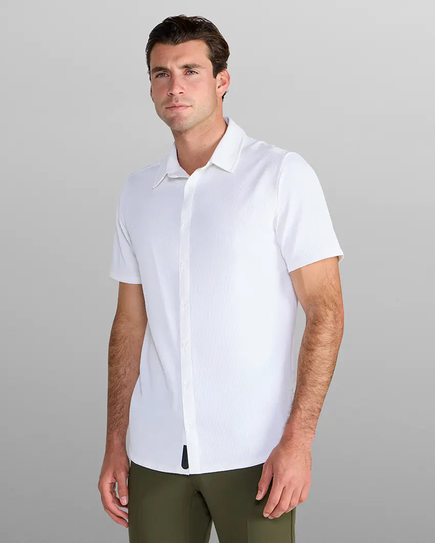 STRIDWOVE Seersucker Short Sleeve Button Down