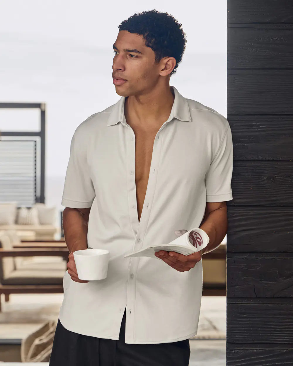 STRIDWOVE Bayside Oxford Short Sleeve Button Down